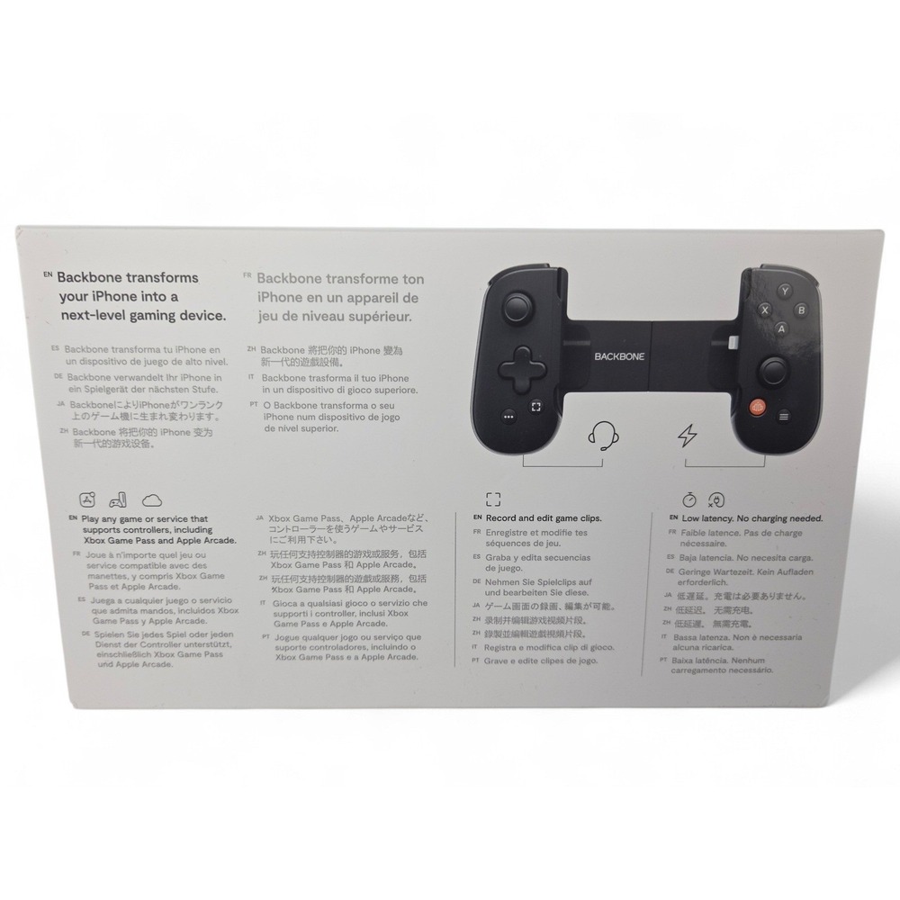 Backbone One Mobile Gaming Controller iPhone Lightning Black BB02BR SEALED NEW - Picture 5 of 5